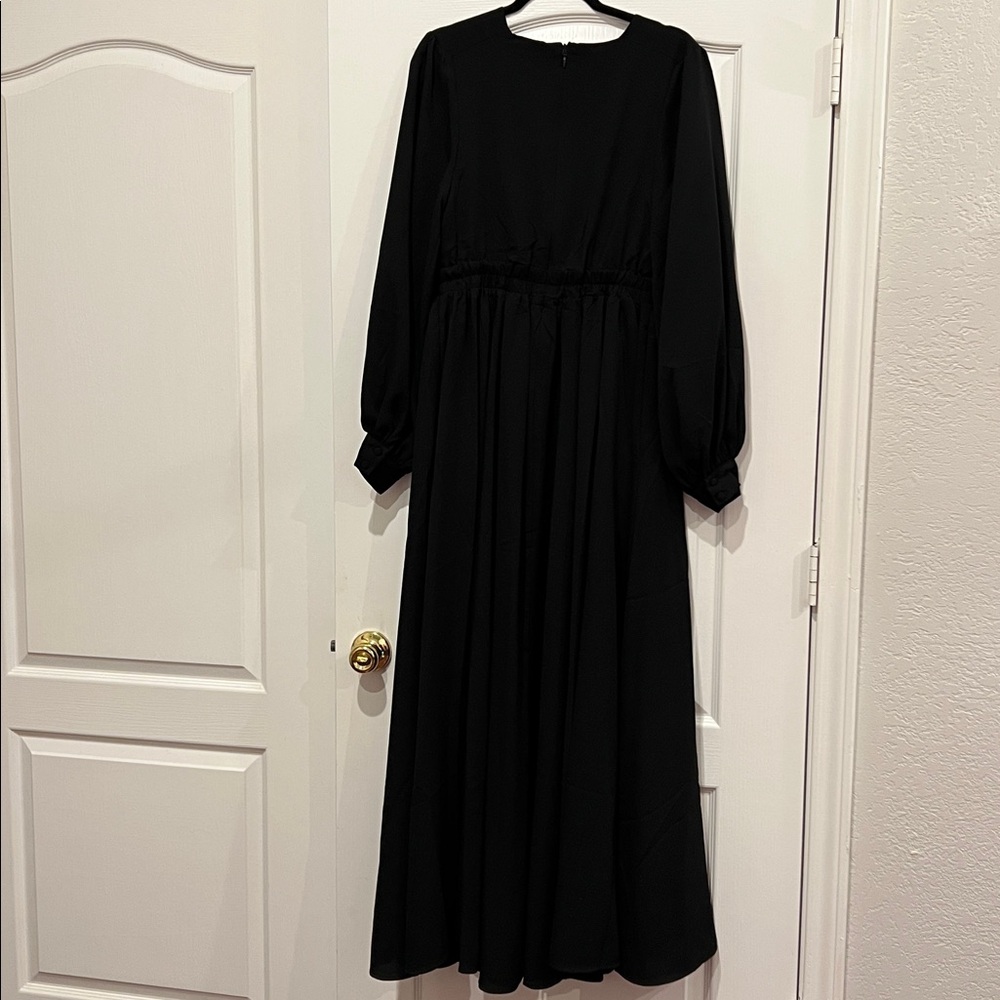 La Femme en Noir Belladonna Maxi Dress in Black  - Size Medium NWOT - Picture 9 of 9